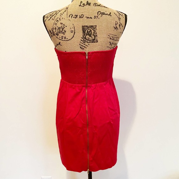 Free People Ruby Red Studded Strapless Full Back Zipper Mini Dress - Picture 2 of 6